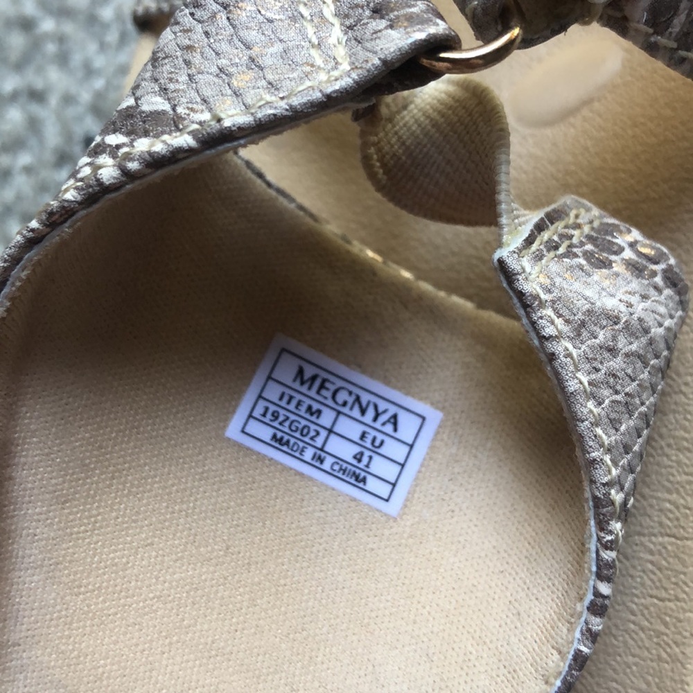 Megnya Faux Snakeskin Orthotic Sandals - Picture 4 of 4